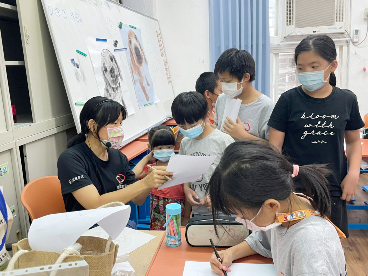 青少年學子課後服務-【大頭狗素描】111年08月